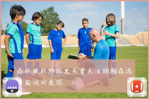 森林狼新帅诺里或曾关注杨瀚森选秀前试训表现